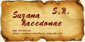 Suzana Macedonac vizit kartica